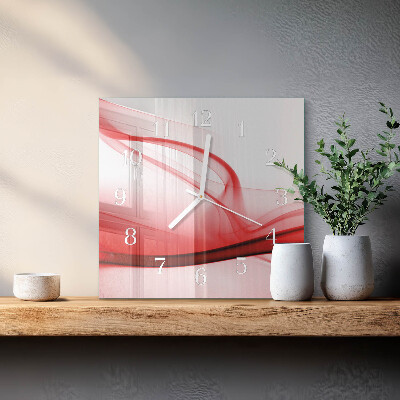 Horloge carrée en verre Lignes abstraites