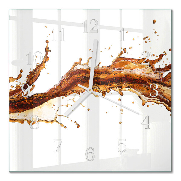 Horloge carrée en verre Eau
