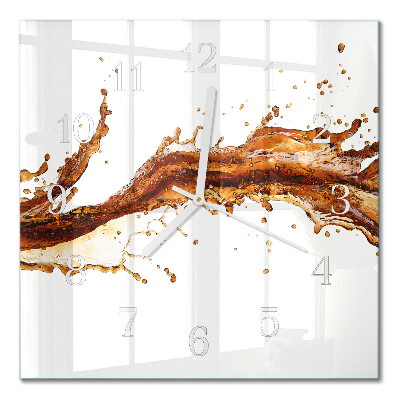 Horloge carrée en verre Eau