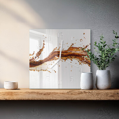 Horloge carrée en verre Eau