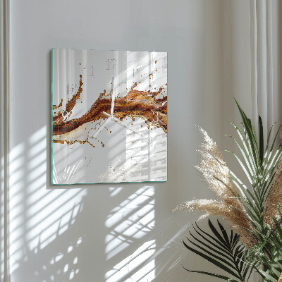 Horloge carrée en verre Eau