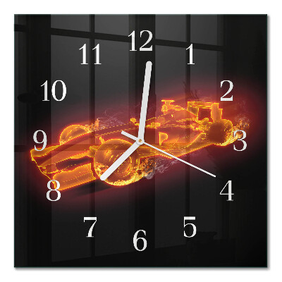 Horloge carrée en verre Ordure