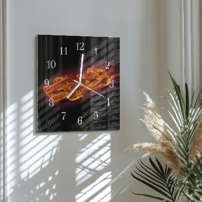 Horloge carrée en verre Ordure