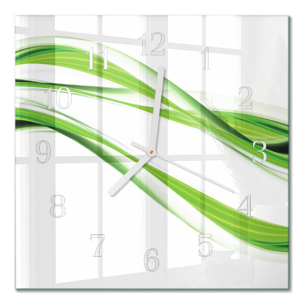 Horloge carrée en verre Lignes abstraites