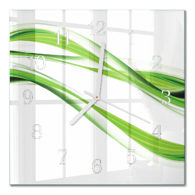 Horloge carrée en verre Lignes abstraites