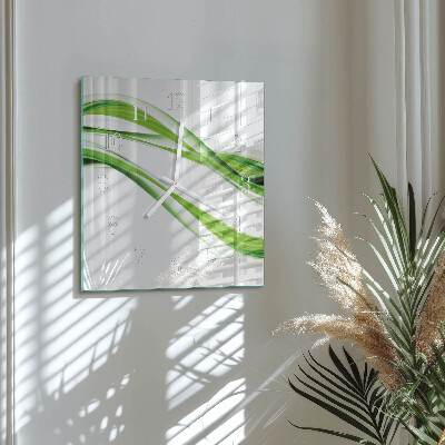 Horloge carrée en verre Lignes abstraites