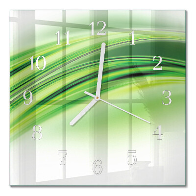 Horloge carrée en verre Art abstrait