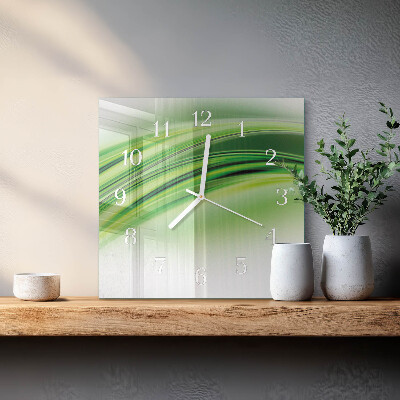 Horloge carrée en verre Art abstrait