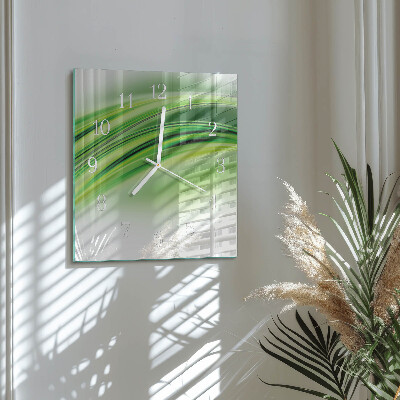 Horloge carrée en verre Art abstrait