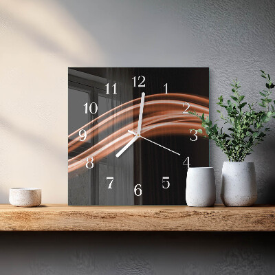 Horloge murale carrée Lignes abstraites