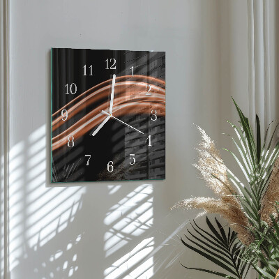 Horloge murale carrée Lignes abstraites