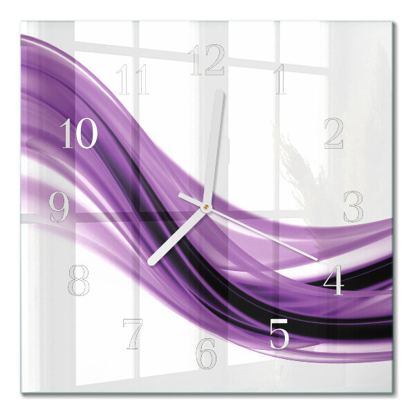 Horloge carrée en verre Art abstrait