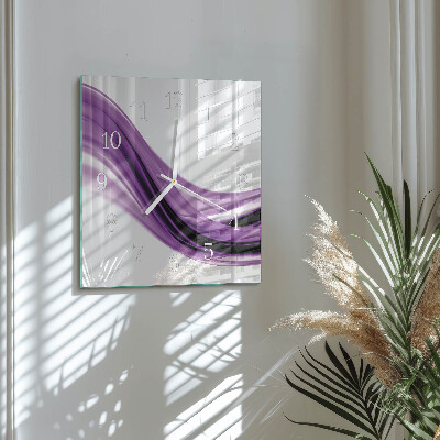Horloge carrée en verre Art abstrait