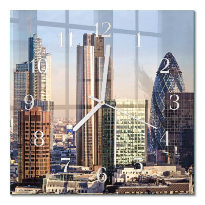 Horloge carrée en verre Horizon