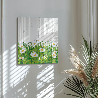 Horloge carrée en verre Marguerite