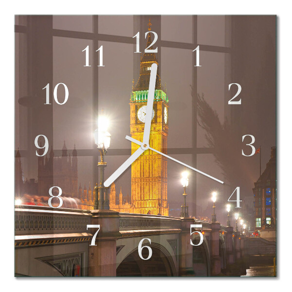 Horloge carrée en verre Big ben