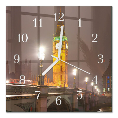 Horloge carrée en verre Big ben