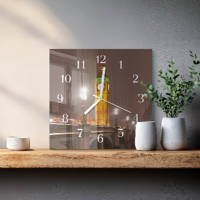 Horloge carrée en verre Big ben
