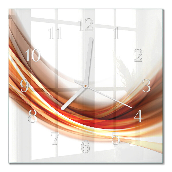 Horloge carrée en verre Lignes abstraites
