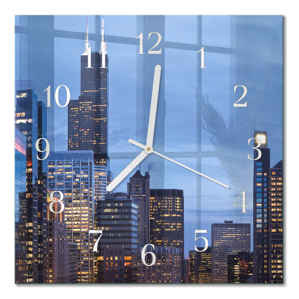Horloge carrée en verre Horizon