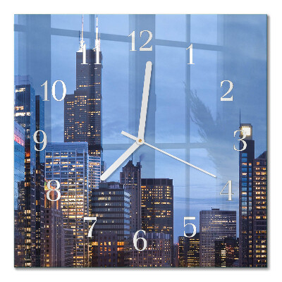 Horloge carrée en verre Horizon