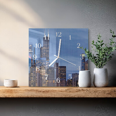 Horloge carrée en verre Horizon
