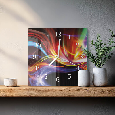 Horloge murale carrée Art abstrait
