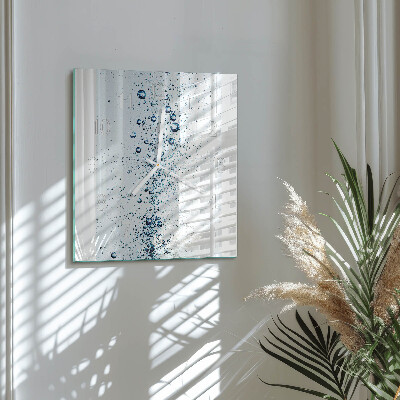 Horloge carrée en verre Eau