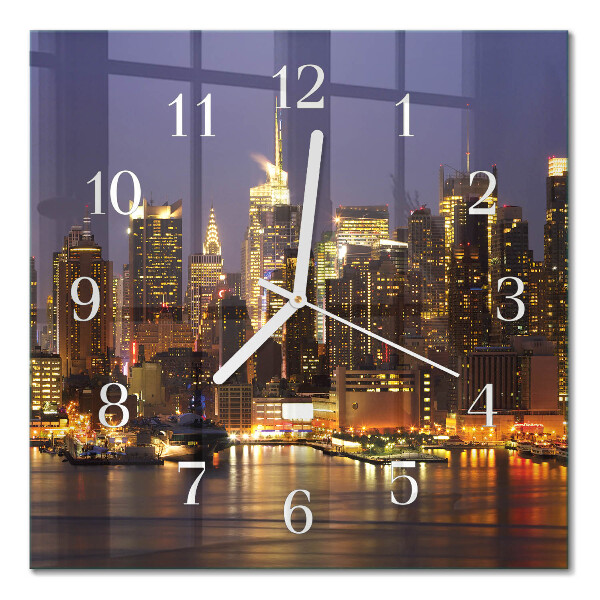 Horloge carrée en verre Horizon