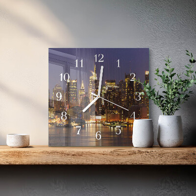 Horloge carrée en verre Horizon