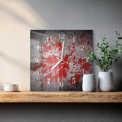 Horloge carrée en verre Taches