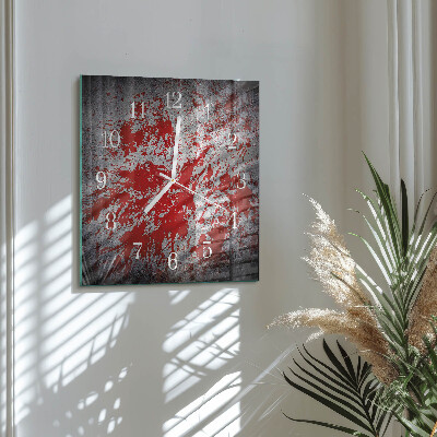Horloge carrée en verre Taches