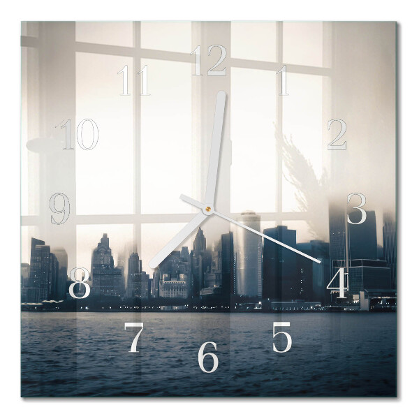 Horloge carrée en verre Horizon