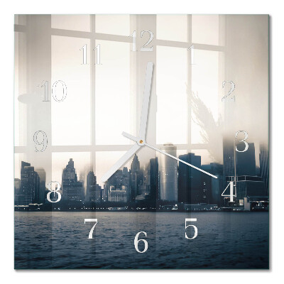 Horloge carrée en verre Horizon