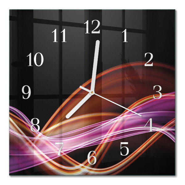 Horloge carrée en verre Art abstrait