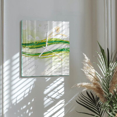 Horloge carrée en verre Lignes abstraites