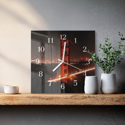 Horloge murale carrée Pont
