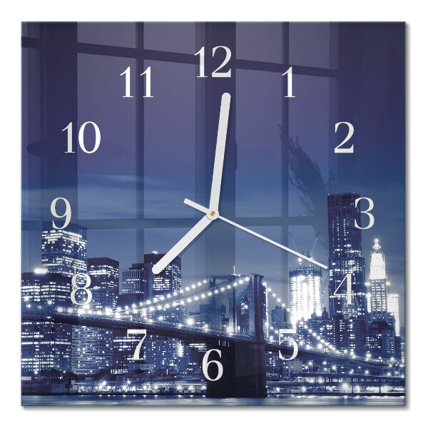 Horloge carrée en verre Horizon