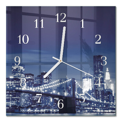 Horloge carrée en verre Horizon