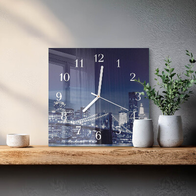Horloge carrée en verre Horizon