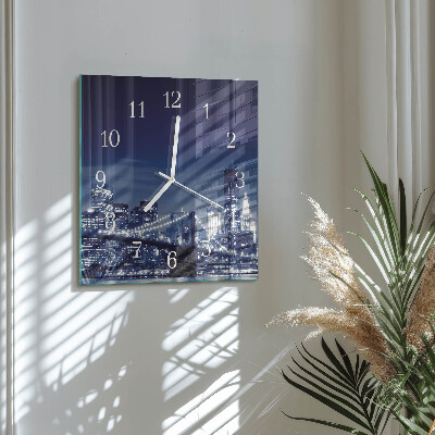 Horloge carrée en verre Horizon