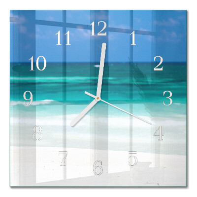 Horloge murale carrée Plage mer