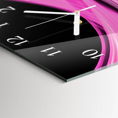 Horloge carrée en verre Lignes abstraites