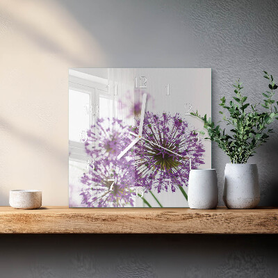 Horloge murale carrée Fleur