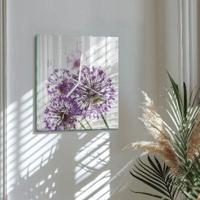 Horloge murale carrée Fleur