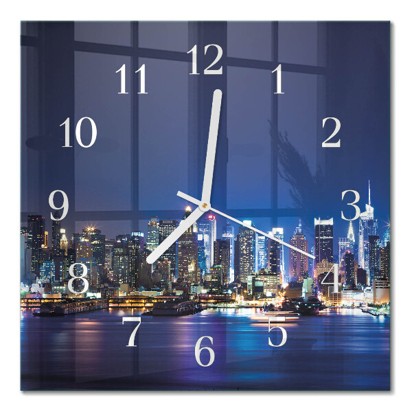 Horloge carrée en verre Horizon