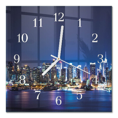 Horloge carrée en verre Horizon