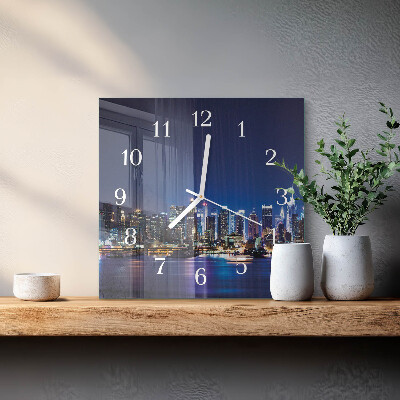 Horloge carrée en verre Horizon