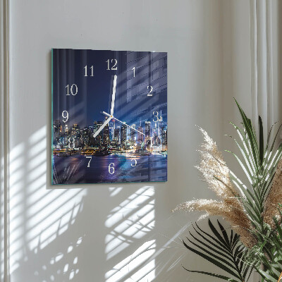 Horloge carrée en verre Horizon