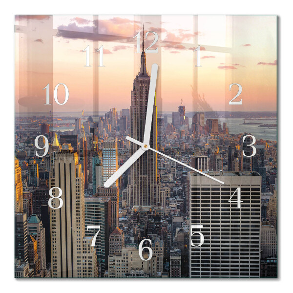 Horloge carrée en verre Horizon